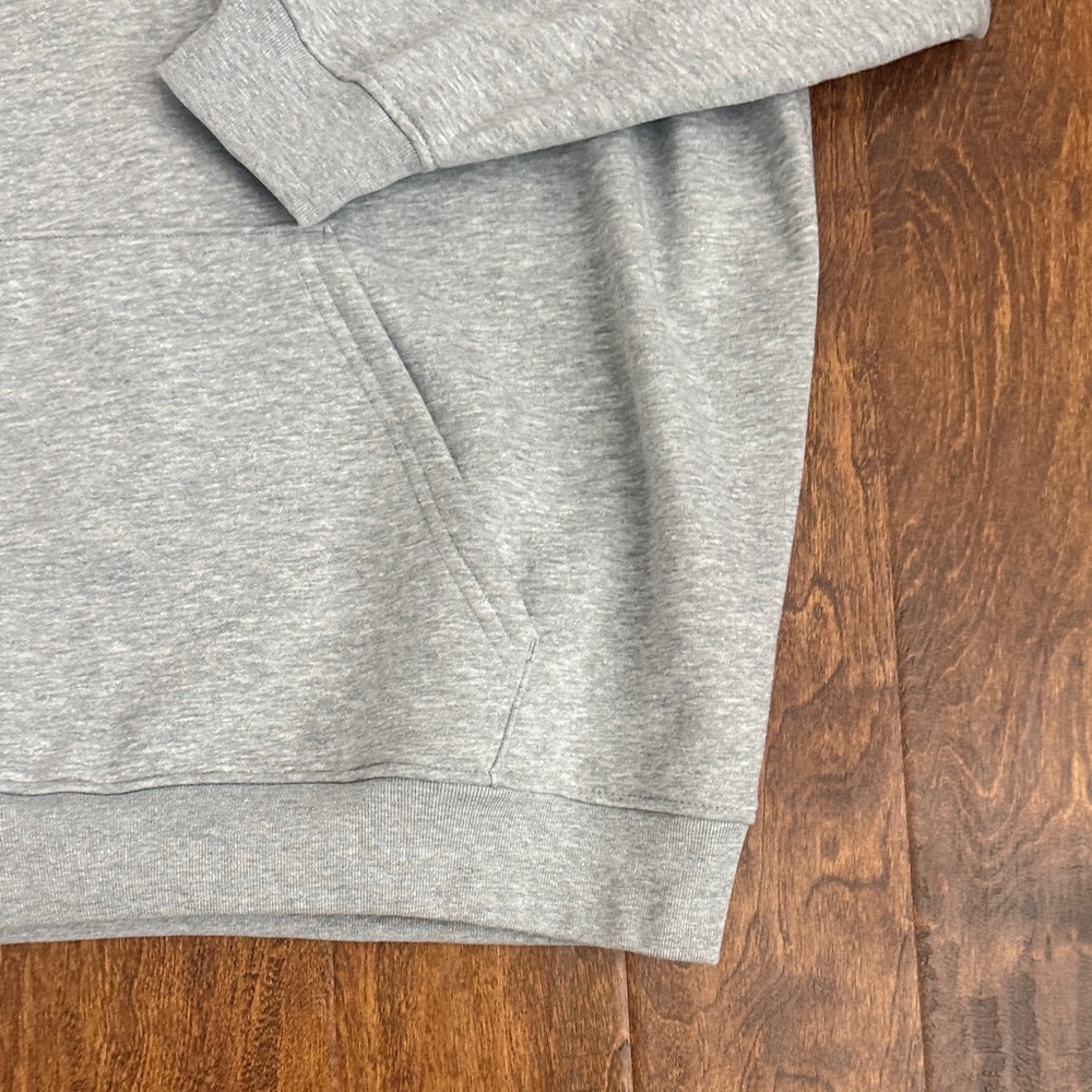 Adidas Light Gray Pullover Hoodie with Trefoil Logo Size M - Picture 6 of 16